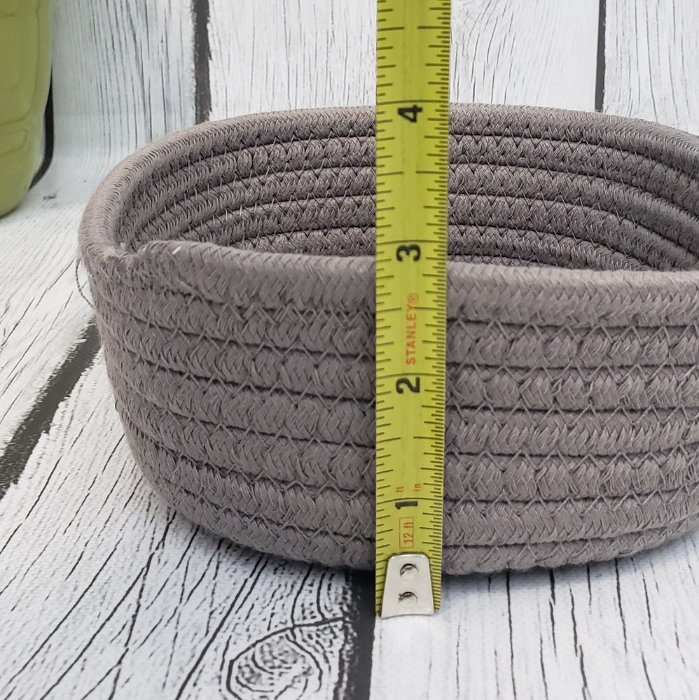 2 Cotton Rope Storage Baskets - Grey - Picture 8 of 11